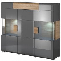 Komoda Toledo 4 - antracit/grandson hrast - 24JKDW46