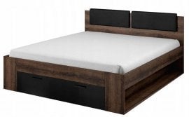 Postelja Galaxy 140x200 cm - samostanski hrast/črna - 24ZBEA50