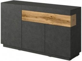 Komoda Silke 2 - črna mat/votan hrast - 241NGY43