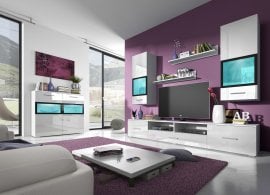 Dnevna soba Sarah 210 cm - Bela - 22972209