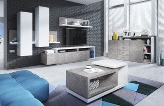 Dnevna soba Bota - bela/beton colorado