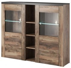 Vitrina Larona velika - oreh satin/touchwood - 24Z6DZ46