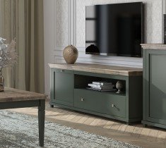Helvetia meble - TV komoda Evora - zelena - 24ZRJU40
