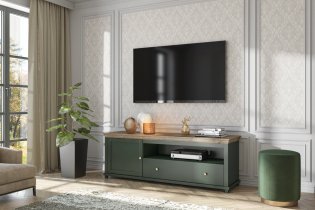 Helvetia meble - TV komoda Evora - zelena - 24ZRJU40