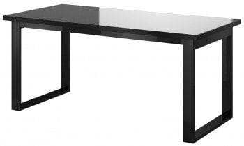 Raztegljiva jedilna miza Helio - črna/črno steklo - 24WWJW91
