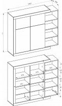 Helvetia meble - Visoka komoda Sintra - 24BSKS45