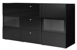 Komoda Baros - črna supermat - 24W1LG26