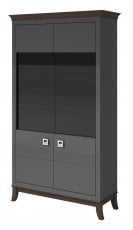 Vitrina velika Tisaro - Antracit-čokoladni hrast/antracit sijaj - 24Z3LJ12