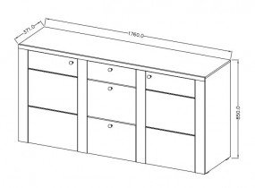 Helvetia meble - Komoda Larona velika - oreh satin/touchwood - 24Z6DZ25