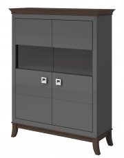 Nizka vitrina Tisaro - Antracit-čokoladni hrast/antracit sijaj - 24Z3LJ42