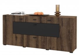 Komoda Coby - monastery hrast/črn onyks - 24WBMB26