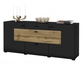 Komoda Coby - črn onyks/wotan hrast - 24WNMB26