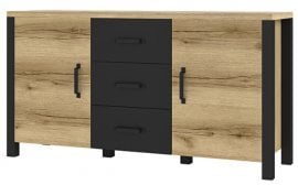 Komoda Olin - hrast/črna - 24NWJC26