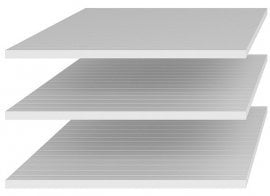 Komplet polic (3 kosi) za garderobno omaro Sigma - 24RCLI02