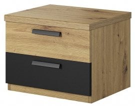 Nočna omarica Sigma - artisan hrast/črna - 24RCLI22