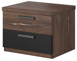 Nočna omarica Sigma - hrast flagstaff/bakrena nit - 24FWLI22