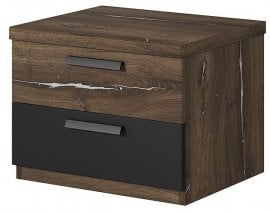 Nočna omarica Sigma - hrast flagstaff/jeklena nit - 24FSLI22