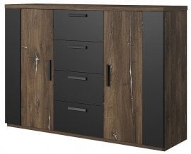 Komoda Sigma - hrast flagstaff/jeklena nit - 24FSLI26