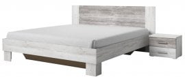 Postelja Vera 160x200 cm + nočne omarice - arktični bor - 224ZDH51