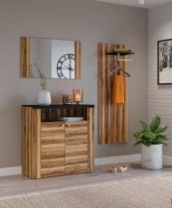 Komplet za hodnik Larona - saten nussbaum/touchwood - 24Z6DZ15