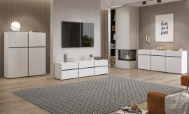 Dnevna soba in hodnik Cross - bela/bela-črna