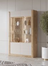 Vitrina Kasai - gold harbor hrast/perfect touch cashmir - 24HKMI12