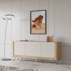 Komoda Kasai - gold harbor hrast/perfect touch cashmir - 24HKMI25