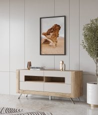 TV komoda Kasai - gold harbor hrast/perfect touch cashmir - 24HKMI41