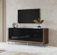 Komoda Kasai - oreh columbia/črna sijaj - 24RWMI25