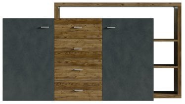 Helvetia meble - Komoda Bota - appenzeller fichte/matera - 24AHFG27