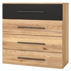 Komoda Beta - mauvella hrast/črna - 22MW1627