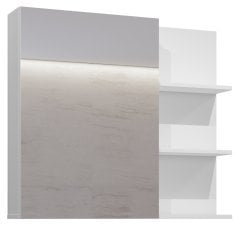 Stenska omara z ogledalom Irvine - bela - 309WNP20