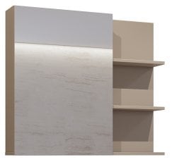 Stenska omara z ogledalom Irvine - kongo-črn/kongo - 30CWNP20