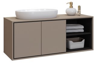 Helvetia meble - Omara pod umivalnik s predali Irvine - kongo-črn/kongo - 30CWNP60