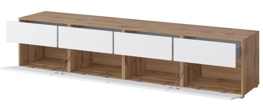 Helvetia meble - TV komoda Cross - hrast votan/bela - 24N9MY40