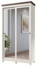 Garderobna omara z drsnimi vrati Evora - bela - 247DJU54