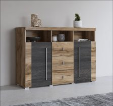 Helvetia meble - Komoda Roger - 132 cm - satenasti oreh/touchwood - 226ZZH43