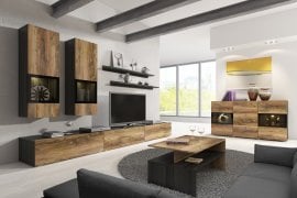 Dnevni regal Baros - satin nussbaum-touchwood - 24Z6BM10