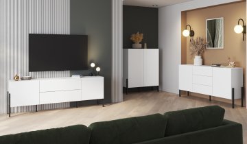 Helvetia meble - Komoda Jukon 2D3S - bela mat - 2497ND26