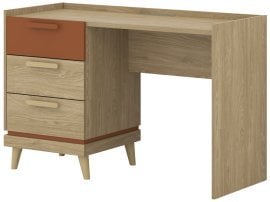 Pisalna miza Scandi - oljen hrast/oljen hrast-opeka