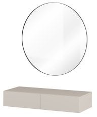 Stenska miza za ličenje z ogledalom Jukon S - kašmir - 24KSND59