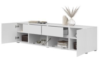 Helvetia meble - TV komoda Asymetric - bela - 2497OA39