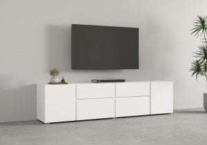Helvetia meble - TV komoda Asymetric - bela - 2497OA39