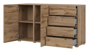 Helvetia meble - Komoda Asymetric - hrast wotan - 24N0OA42