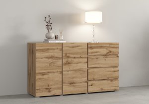 Helvetia meble - Komoda Asymetric - hrast wotan - 24N0OA42