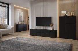 Dnevna soba Asymetric - črni oniks