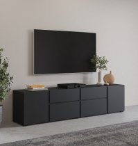 Helvetia meble - TV komoda Asymetric - črni oniks - 24W3OA39
