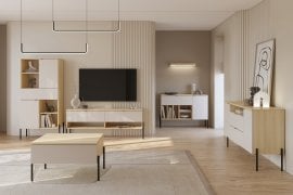 Dnevna soba Ore - hrast lindberg/kašmir