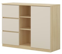 Komoda z regalom Terra - hrast/bež - 24LBON27
