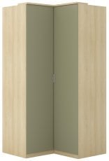 Kotna garderobna omara Terra - hrast/evkaliptus - 24LEON16